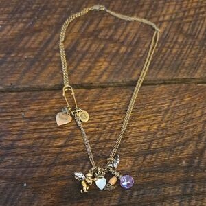 Juicy Couture Victorian Gold Plated Charm Necklace